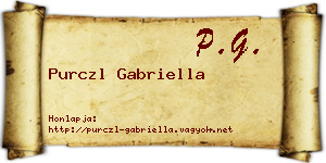 Purczl Gabriella névjegykártya